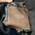 Coach  Long Sleeve Wool Blend Signature C Lined Peacoat Black Small Photo 1