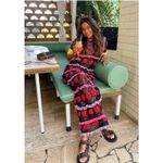 CeliaB Ambra Embroidered Midi Dress Black Womens XS Photo 12