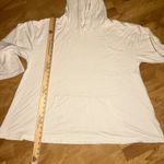 Bryn Walker  Cream Hooded Sweatshirt XL Made in USA 3/4 Dolman Sleeves Photo 10