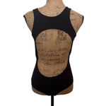 Free People Intimately  Black Ribbed Open‎ Back Cutout Bodysuit Basic Size Small Photo 1