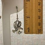 Vtg Sterling Silver Eagle Earrings Dangle Fly Bird Southwestern Native American Photo 2