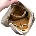 American Leather Co. “Mercer” Hobo Shoulder Bag Cream Ecru Basket Weave Purse Photo 12