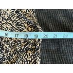 Nine West Tan/Black Animal Print Strap Detail Neck Cap Sleeve Blouse Size M Photo 7