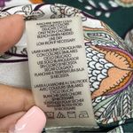 Calvin Klein NWT S Floral Blouse long sleeve roll tab button down v- neck office Photo 4