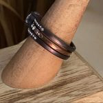 IP Dark & Light Brown Stainless Steel CZ Ring size 8 Photo 5