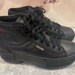 Diesel adidas Nizza Trek Sneakers Women's Size 7 Black Rose Gold Platform Leather Photo 1