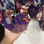 NWT Band Of The Free Floral Purple Floriane Crop Top Blouse Size Medium Boho Photo 3