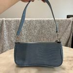 Pretty Little Thing Blue Crocodile Pattern Shoulder Bag Photo 2