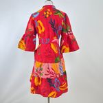 Farm Rio NWOT  Mixed Fruits Ocean Bright Vibrant Dress Ruffle Sleeve Size S Photo 11