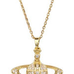 Vivienne Westwood *NEW*  Gold Necklace Planet Pendant and Chain with Box & Bag Photo 0