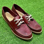 Vintage Women’s Leather Loafers SZ 9.5 Burgundy Shoes Casual Preppy EUC Red Photo 0