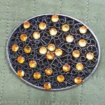 Boho Chic Orange Jeweled Belt Buckle Photo 0