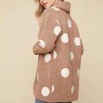 Charlie B polka dot cardigan sweater in honey Tan Size M Photo 5