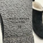 Jenni Kayne Black Suede Shearling Moc Boot Neutral Minimalist Ankle Bootie 38 Size 7 Photo 10