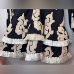 Alexis  Rimini‎ Tassel Embroidered Floral Black and White Mini Dress Size S Photo 6