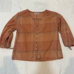 Madewell XXS Morningview tie sleeve button front v neck blouse top TB 2789 Photo 8