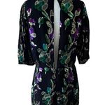 Ba&sh Anjy Embellished Mini Dress Black Metallic Floral Noir 2 Medium NWOT Photo 4