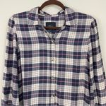 Rails Angelica Almond Pink Navy Plaid Soft Flannel Button Down Shirt Size Medium Photo 6