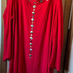 FINAL MARKDOWN Cover charge Red cold shoulder top with Silver Studs medium Size XL Photo 0