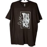Gildan Give Thanks Fall Women’s X-Large Brown T-Shirt Short Sleeve Crew Neck Stretch Photo 2