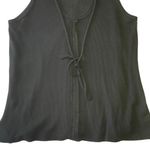 White Crow Black Micro Ribbed Tank Top Photo 3