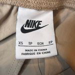 Nike Womens XS Pants Medium High Rise Wind Jogger Loose Sherpa Trim Tan NWT Photo 7