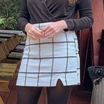 Lulus Lulu’s White Plaid Skirt Photo 0