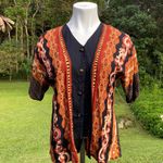 Naturally Yours Honolulu Hawaii Women’s Attached Vest Layered Blouse Size Medium Photo 53