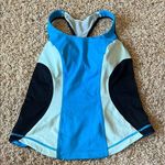 Lululemon Cardio Kick Tank in Beach Blanket Blue / Aquamarine / Black Size 8 Photo 0