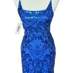 Sthcute Royal Blue Sequin Minidress Women's Size M Strappy Back Homecoming Glam Size M Photo 0