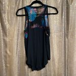 PINK - Victoria's Secret  Black Super Soft Tropical Mesh Tank Top, XS Photo 1