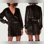 frame denim NWT frame metallic velvet velour wrap mini dress NYE party holiday 4 Photo 1