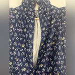 Sara Campbell Floral Navy Ruffle Sleeve Collar Size XS Dress Tiered Lina Blue Photo 9