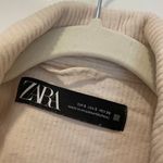 ZARA Frayed Cream Corduroy Shacket Photo 3