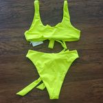 Good American NWT Styled 10-Way Electric Yellow Glam Feminine Girly Bikini Set Photo 8