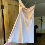 Nudie Patootie Blush Pink Satin Open Back Ruched Mini Slip Dress Photo 3