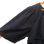 Eshakti Custom Made Midi Dress Embroidered Cats Navy Drop Waist Cotton Poplin 2X Photo 6