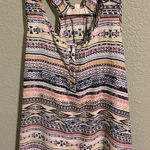 Pink Rose Multicolor Pattern, , Women's Cropped Front Tank Photo 0