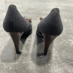 Ralph Lauren Caryl Gray Wool Flannel Pumps with Brown Suede Trim & Tassels Sz 10 Photo 6