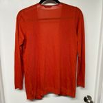 Massimo Dutti Womens Orange Open Cardigan Sweater Silk Cotton Blend Size XS Photo 1