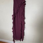 House Of CB  ARIELA‎ MULBERRY RUFFLE MAXI DRESS wine size XL NWOT Photo 11