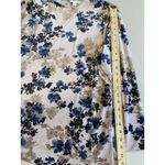 J Jill Top Women Small Petite Light Pink Floral Velvet Velour Bloom Travel Size undefined Photo 5