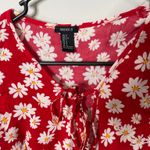 Forever 21 Daisy Red Mini Dress Short Sleeves Small Excellent Condition Photo 2