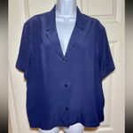Lily Silk Navy V Photo 2