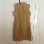 Kenar  95% wool mockneck tan dress vintage size 10 holiday winter minimalist Photo 1