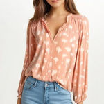 Vera Wang Simply‎ Vera  Women's XL Pink Floral Ruffle Blouse Top Photo 0