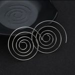 Unique Delysia King Women Cute Earrings Goddess Temperament Round Spiral Photo 2