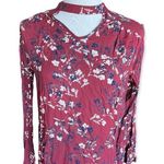 Japna Womens  Choker Floral Bell Sleeve Top - Sz L Photo 0