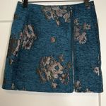 Free People Woven Free‎ People Movin On Teal Mini Skirt Size 4 Photo 9