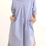MerSea Essential Pockets Cotton Shirt Dress (959) Blue Size undefined Photo 0